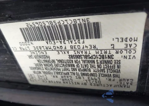 2011 Nissan Versa 1.8S из США, поврежденный, VIN 3N1BC1CP5BL506592